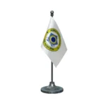 Mumbai Traffic Police Table Flag of 4in x 6in With A Heavy Plastic Base