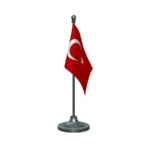 Turkey Table Flag of 4in x 6in With A Heavy Plastic Base