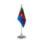 Azerbaijan Table Flag of 4in x 6in With A Heavy Plastic Base