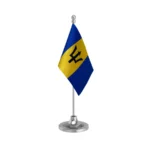 Barbados Table Flag of 4in x 6in With A Heavy Plastic Base