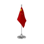China Table Flag of 4in x 6in With A Heavy Plastic Base