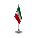 Equatorial Guinea Table Flag of 4in x 6in With A Heavy Plastic Base
