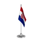 Croatia Table Flag of 4in x 6in With A Heavy Plastic Base