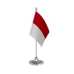 Indonesia Table Flag of 4in x 6in With A Heavy Plastic Base