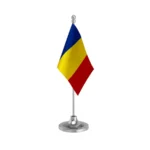 Romania Table Flag of 4in x 6in With A Heavy Plastic Base