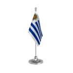 Uruguay Table Flag of 4in x 6in With A Heavy Plastic Base