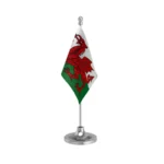 Wales Table Flag of 4in x 6in With A Heavy Plastic Base