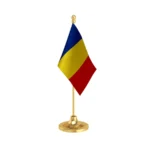 Chad Table Flag of 4in x 6in With A Heavy Plastic Base