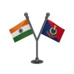 India & Orissa Police Car Dashboard Flag of 2in x 3in With A Plastic Base