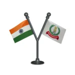 India & Income Tax Department Dual Car Dashboard Flag of 2in x 3in With A Plastic Base