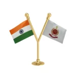 India & ED Enforcement Directorate Dual Car Dashboard Flag of 2in x 3in With A Plastic Base