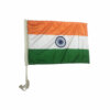 car window indian flag with plastic staff for mounting