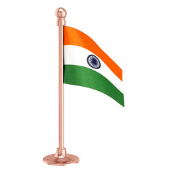 The Flag Shop Indian Car Dashboard Flag 2in x 3in with a Stainless Steel Blush Rose Gold Base