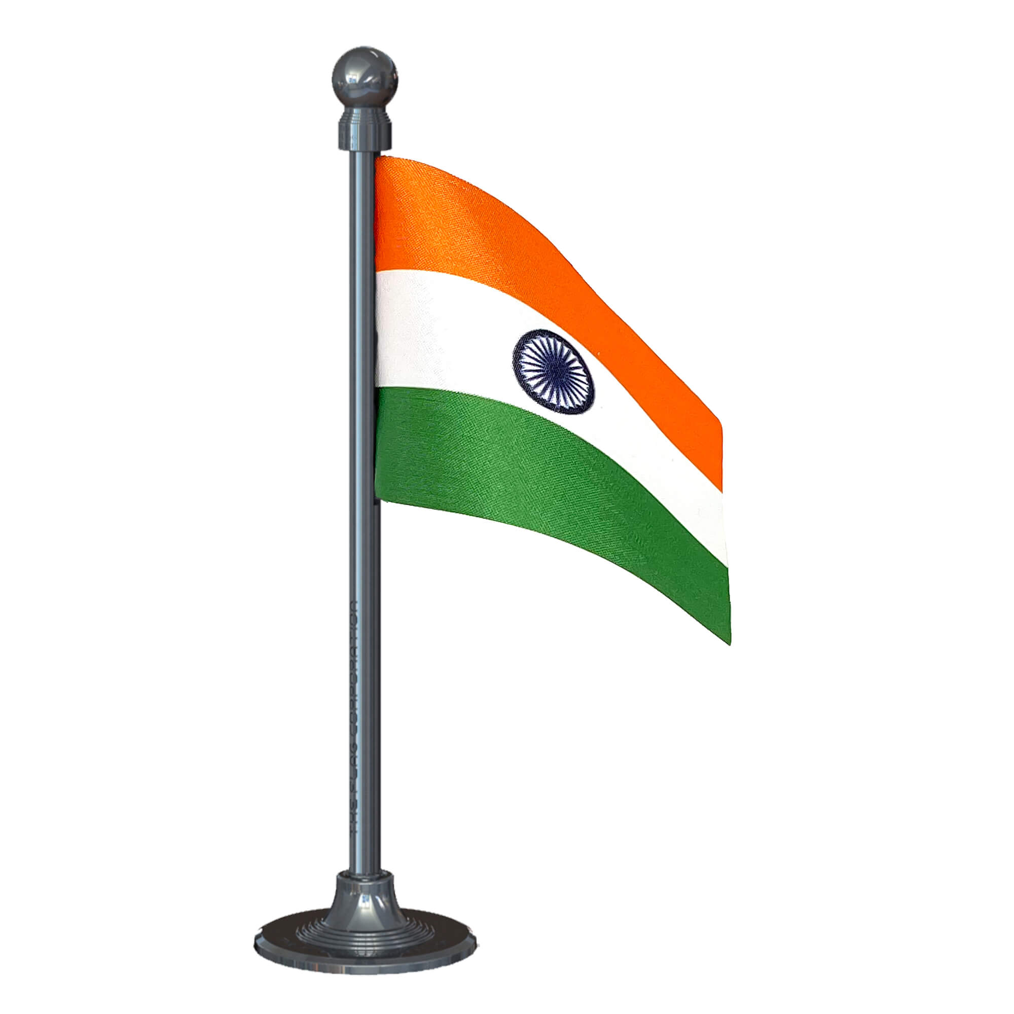The Flag Shop Dual Indian Miniature Car Dashboard Flags With A Black Y-Staff & Plastic Nano Base 