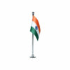 indian car dashboard flag of size 3" x 4.5" with a chrome plated plastic stand / base